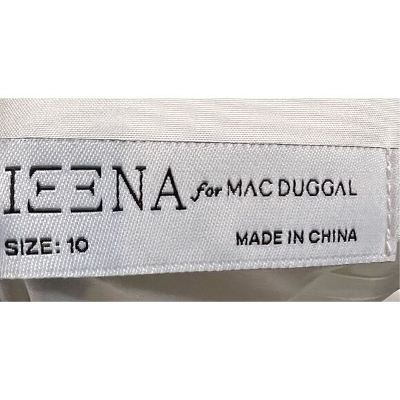 Ienna for Mac Duggal 48855 V-Neck Classic A-Line Ballgown in White NWT Size 10 - Picture 4 of 5